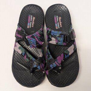Skechers® Reggae Rainforest Foamies Black Slide Sandals